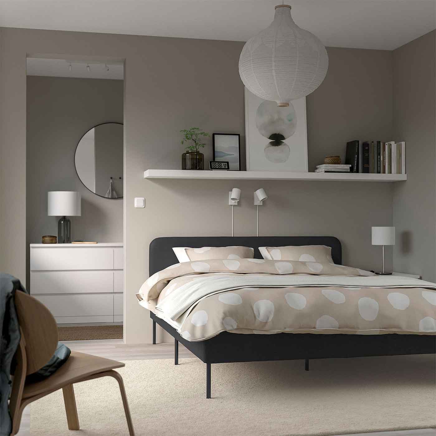 تخت خواب دو نفره ایکیا مدل IKEA SLATTUM سایز 200×160 سانتی متر